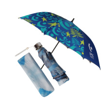 Oversized Double Canopy Folding Clear Umbrella Auto Open Golf Umbrella